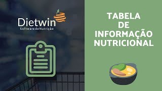 Como fazer uma tabela de informação nutricional [upl. by Amador]