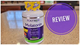 Review Natrol 10mg Melatonin Fast Dissolve Tablets Sleep Aid [upl. by Oirottiv31]