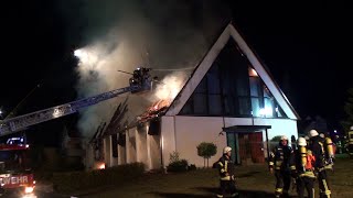 Kath Kirche in Widdern bei Großbrand völlig zerstört [upl. by Ramiah]