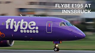 FLYBE EMBRAER E195 TAKEOFF AT INNSBRUCK [upl. by Nomzed961]