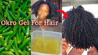 How To Make Okra Gel for Hair Growth Conditioning Detangling and Styling  DIY Okra Gel [upl. by Berwick596]