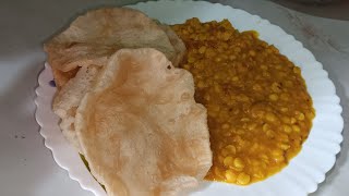 সহজ রেসিপি লুচি আর ছানার ডালCholar dalLuchi recipe recipe [upl. by Euqinue]