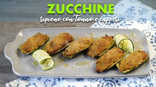 Zucchine ripiene con tonno e capperi  Stuffed zucchini [upl. by Hayidah]