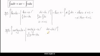Неодређени интеграли  парцијална интеграција 1 [upl. by Barnard]