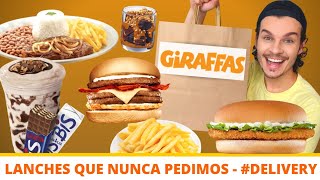 AVALIANDO GIRAFFAS  LANCHES QUE NUNCA PEDIMOS  DELIVERY  Vale a pena [upl. by Ilatan]