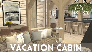 VACATION CABIN  Sims 4  CC SPEED BUILD  CC List [upl. by Zetnauq656]