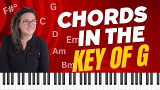 Key of G How to Form and Play Chords on Piano for beginners Piano Tutorial [upl. by Leid]