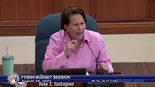 37th Guam Legislature FY2024 Budget Session  August 29 2023 PM PT 2 [upl. by Ecniv354]