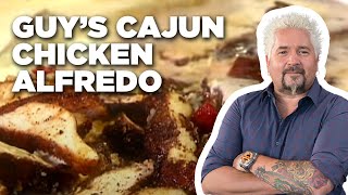 Guy Fieri Makes Cajun Chicken Alfredo  Guys Big Bite  Food Network [upl. by Arekat]