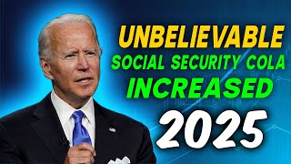 Unbelievable 2025 Social Security COLA Announcement The Latest Estimate Will Take You by Surprise [upl. by Agle]