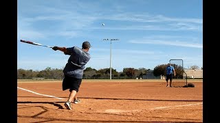 SOFTBALL HITTING MULTIPLE CONTACT ANGLES CUT SWING amp POWER SWING [upl. by Fagan]