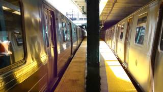 BMT Brighton Line R68A B Train amp R160B Alstom Q Train at Newkirk Plaza [upl. by Notffilc]