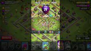 21 Trophies 🏆 Th10 Legend PUSHING ATTACKS ⚡  Hunters Of COC  Clash Of Clans shorts ytshorts [upl. by Boylan]