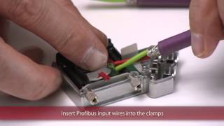 Provertha Assembly Video Profibus Bus Connector Internal Cable Clamp [upl. by Olva]