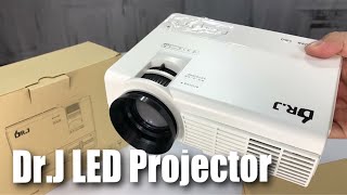 DRJ 1500 Lumens Portable Mini LED Projector 170 Inch Max Projection Display Full Test and Review [upl. by Nahtnamas308]