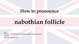 How to pronounce nabothian follicle  meaning [upl. by Himelman]