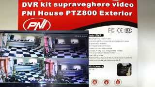 DVR kit supraveghere video PNI House PTZ800  DVR si 4 camere exterior 800 linii [upl. by Medora]