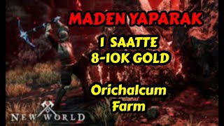 MADENCİLİK YAPARAK 1 SAATTE 810 K GOLD KAZANMA NEW WORLD [upl. by Alikat]