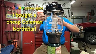 Lets unbox a Coleman Northstar lantern that I bought but first lets light my birthday lantern [upl. by Hanzelin146]