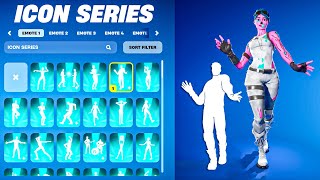 ALL ICON SERIES DANCE amp EMOTES IN FORTNITE 6 [upl. by Siddra496]