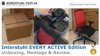 Interstuhl EVERY ACTIVE Edition Bürostuhl 🥇 Unboxing Montage und Review für Büro amp Homeoffice [upl. by Houser]