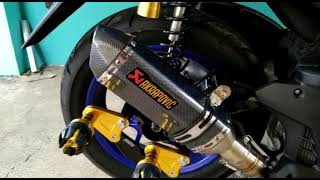 YAMAHA AEROX DENGAN KNALPOT RACING AKRAPOVIC IMPORT [upl. by Condon]