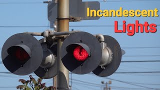 Incandescent Light Railroad Crossing Compilation Old Railroad Crossing Lights Pt 2 [upl. by Kliman300]