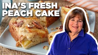 Ina Gartens 5Star Fresh Peach Cake  Barefoot Contessa  Food Network [upl. by Lafleur500]