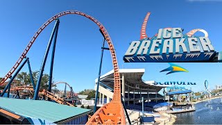 Ice Breaker 4k Front Row Pov  Seaworld Orlando [upl. by Saied]