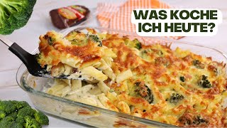 NUDELAUFLAUF MIT SCHINKEN KÄSE amp BROKKOLI  SCHNELL ZUBEREITET amp SO CREMIG  BROKKOLI NUDELAUFLAUF [upl. by Asilec]