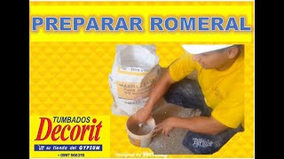 COMO PREPARAR MASILLA ROMERAL GYPSUM DECORIT [upl. by Tarryn22]