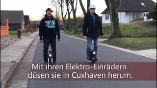 Mit dem ElektroEinrad durch Cuxhaven Cuxhavener NachrichtenNiederelbeZeitung [upl. by Noleta]