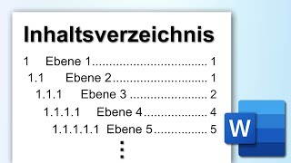 WORD automatisches Inhaltsverzeichnis erstellen [upl. by Solohcin]