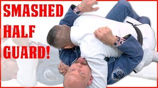 3 Ways to Recover from Smashed Half Guard when Your Opponent Has the Crossface and Underhook [upl. by Fadden]