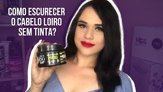 COMO ESCURECER O CABELO LOIRO SEM TINTA I Matizador Preto Salon Line [upl. by Airdnekal782]