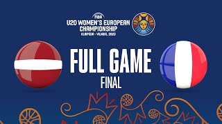 FINAL Latvia v France  Full Basketball Game  FIBA U20 Womens European Championship 2023 [upl. by Nonnahsal207]