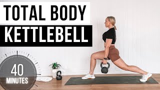 40 Minute Total Body Kettlebell STRENGTH X HIIT Workout  NO REPEAT [upl. by Hamlani972]