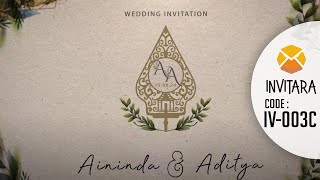 IV003C Undangan Adat Jawa Rustic by Invitara Digital Wedding Invitation [upl. by Ydor]