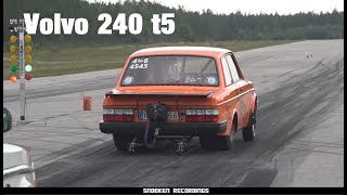 Volvo 240 t5 1000whp Burnout and Dragrace test [upl. by Portingale879]