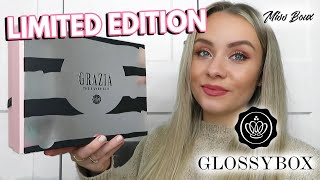 GLOSSYBOX LIMITED EDITION GRAZIA SILVER EDIT UNBOXING  MISS BOUX [upl. by Gambrell]