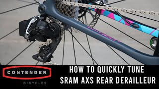 How To Adjust SRAM AXS Rear Derailleur [upl. by Zasuwa]