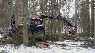 Nisula 425H amp Valtra N series Video is made by Kompania Lesna from Poland [upl. by Enrique]