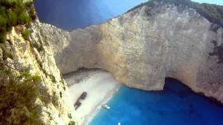 Shipwreck Beach Navagio on Zakynthos island Greece HD video [upl. by Eeryn]