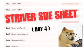 Day 4 Striver SDE Sheet topic  Array [upl. by Marpet]