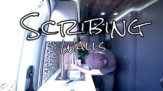 How to Scribe a Wall in a DIY Campervan [upl. by Eibur]