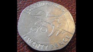 2019 Gibraltar Island Games 20 Pence Coin AA Die Letters [upl. by Choong]