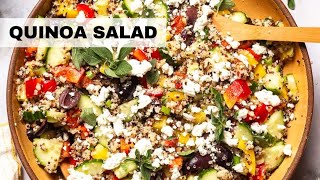 Mediterranean Quinoa Salad Recipe  Healthy Mediterranean Salad [upl. by Zednanreh]