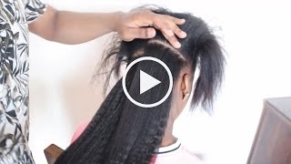 How to Install Clip Ins on Relaxed and Natural Hair Knappy Hair Extensions [upl. by Eiramlirpa]