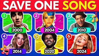 Save One Song Per Year  6 Songs Each Year 2000  2024  Music Quiz [upl. by Eustasius]