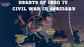 German Civil War  HOI4 Timelapse Magna Europa [upl. by Lorrayne]